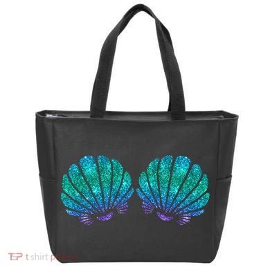 Mermaid Sea Shell Bra Costume Tote Bag
