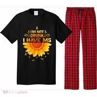 Multiple Sclerosis Sunflower I'm Not Drunk I Have Ms Gift Pajama Set thumb 0