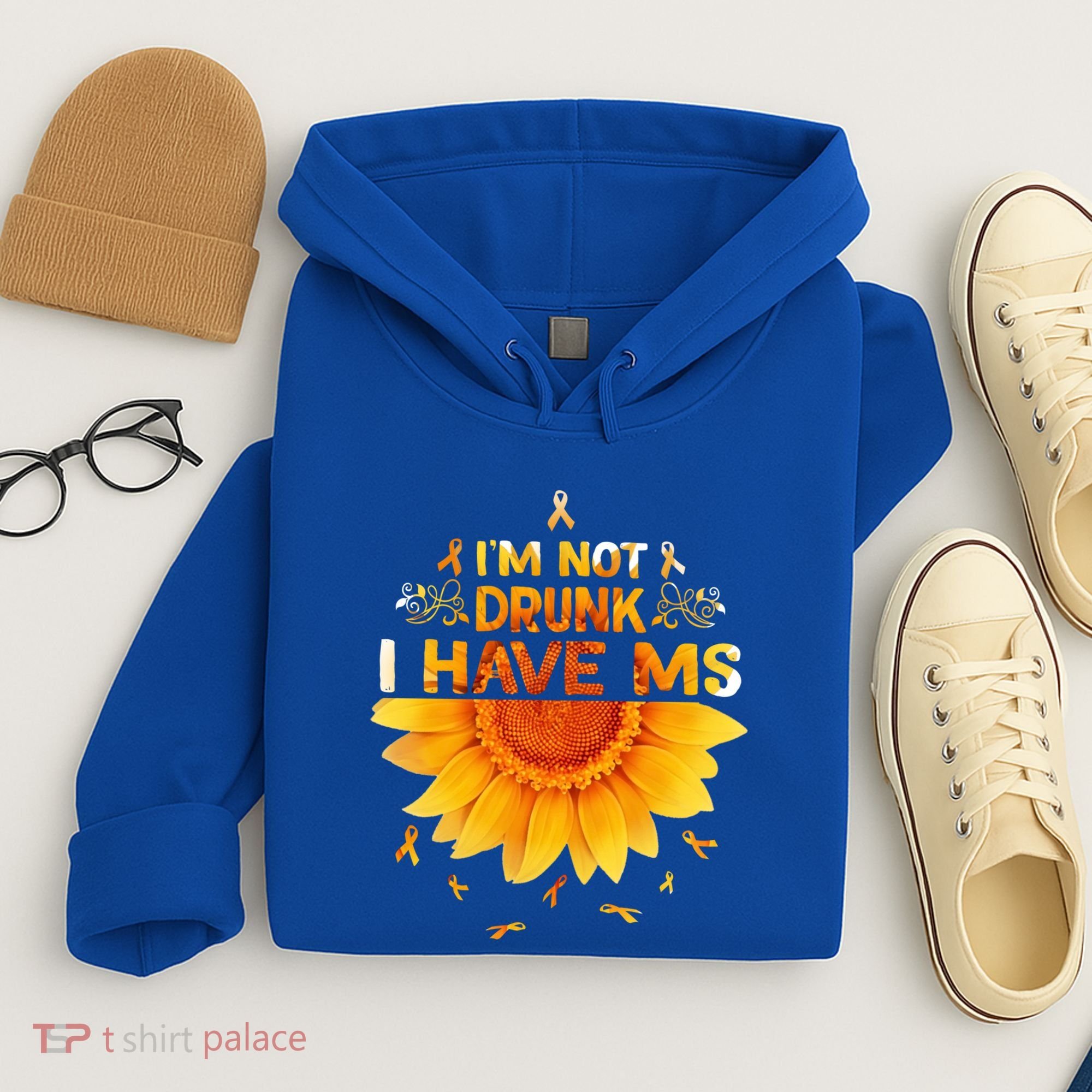 Multiple Sclerosis Sunflower I'm Not Drunk I Have Ms Gift Hoodie