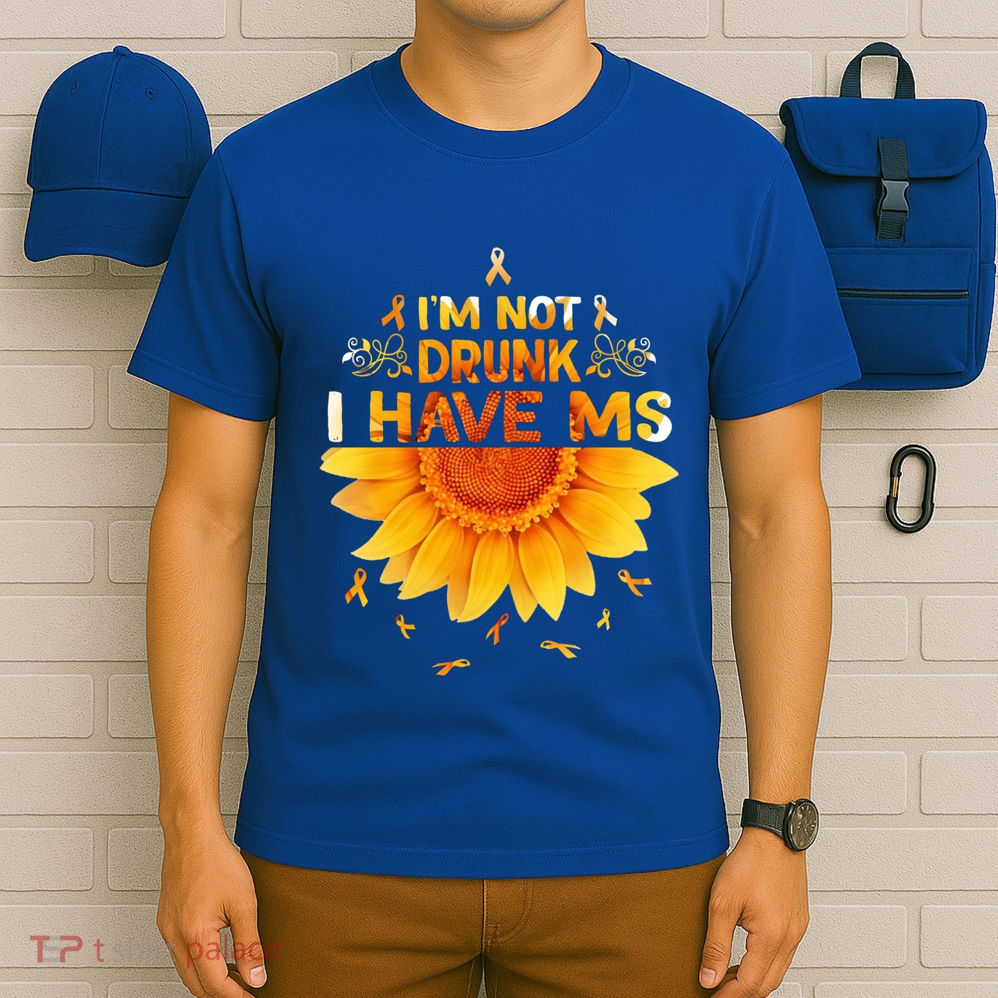 Multiple Sclerosis Sunflower I'm Not Drunk I Have Ms Gift T-Shirt