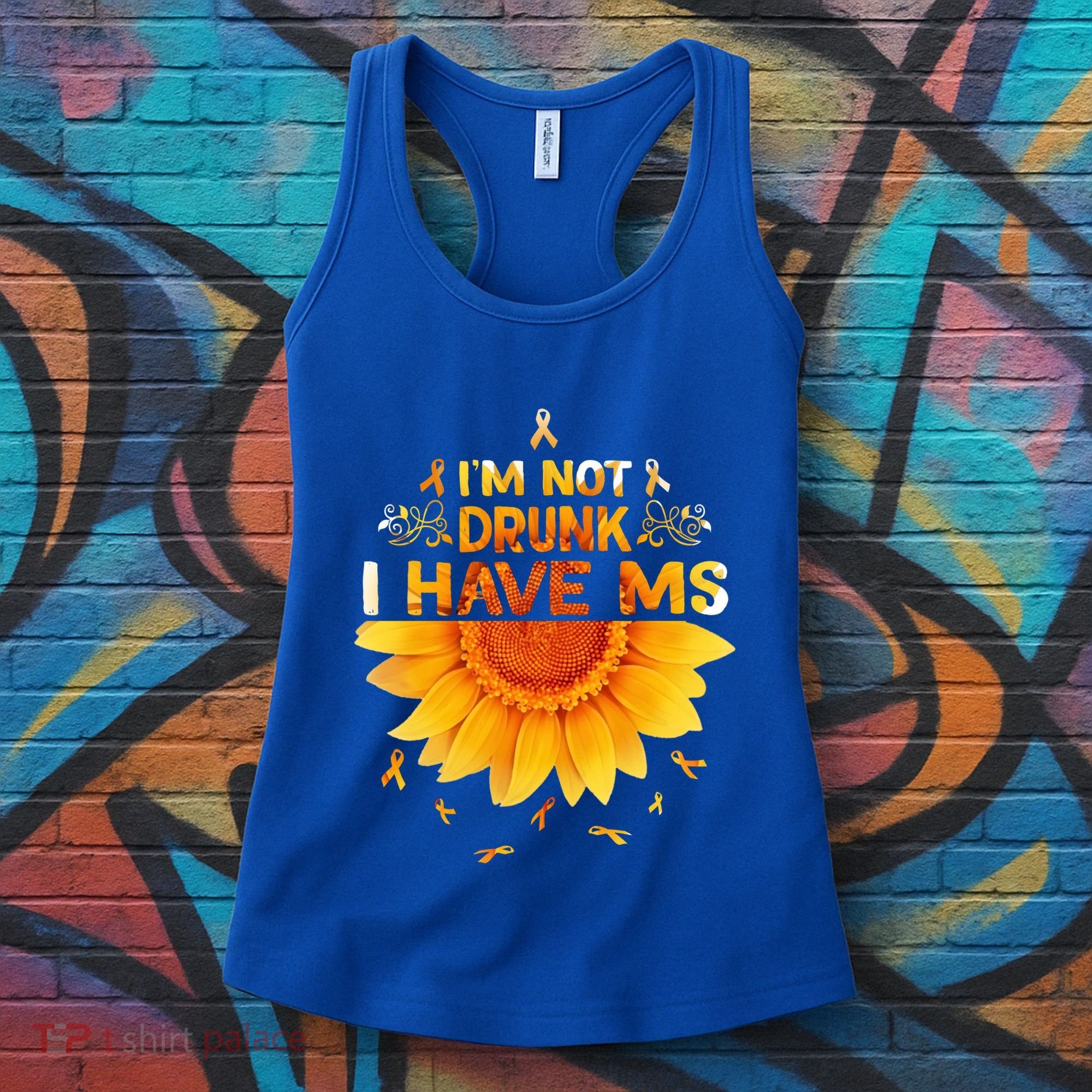 Multiple Sclerosis Sunflower I'm Not Drunk I Have Ms Gift Women's Tank Top