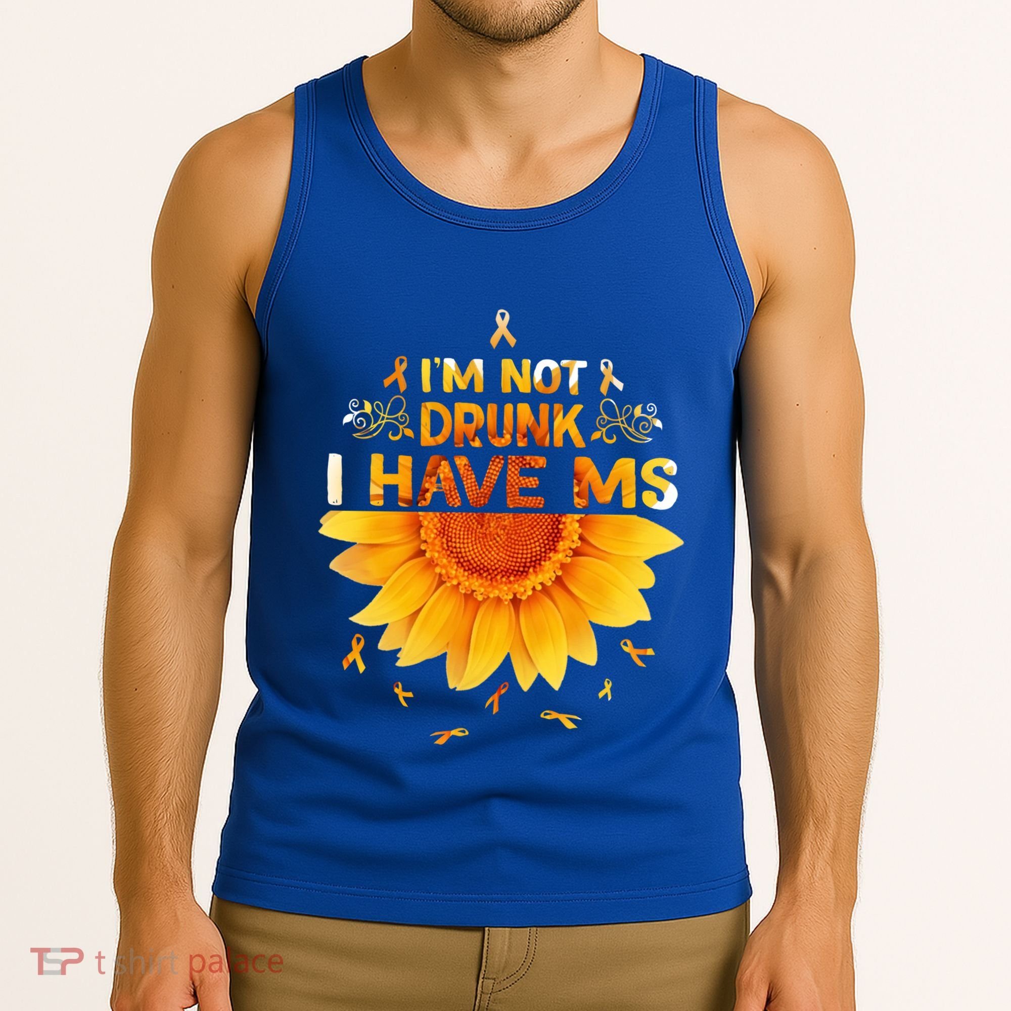 Multiple Sclerosis Sunflower I'm Not Drunk I Have Ms Gift Tank Top
