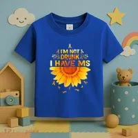 Multiple Sclerosis Sunflower I'm Not Drunk I Have Ms Gift Toddler T-Shirt thumb 3