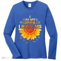 Multiple Sclerosis Sunflower I'm Not Drunk I Have Ms Gift Women's Long Sleeve Shirt thumb 0