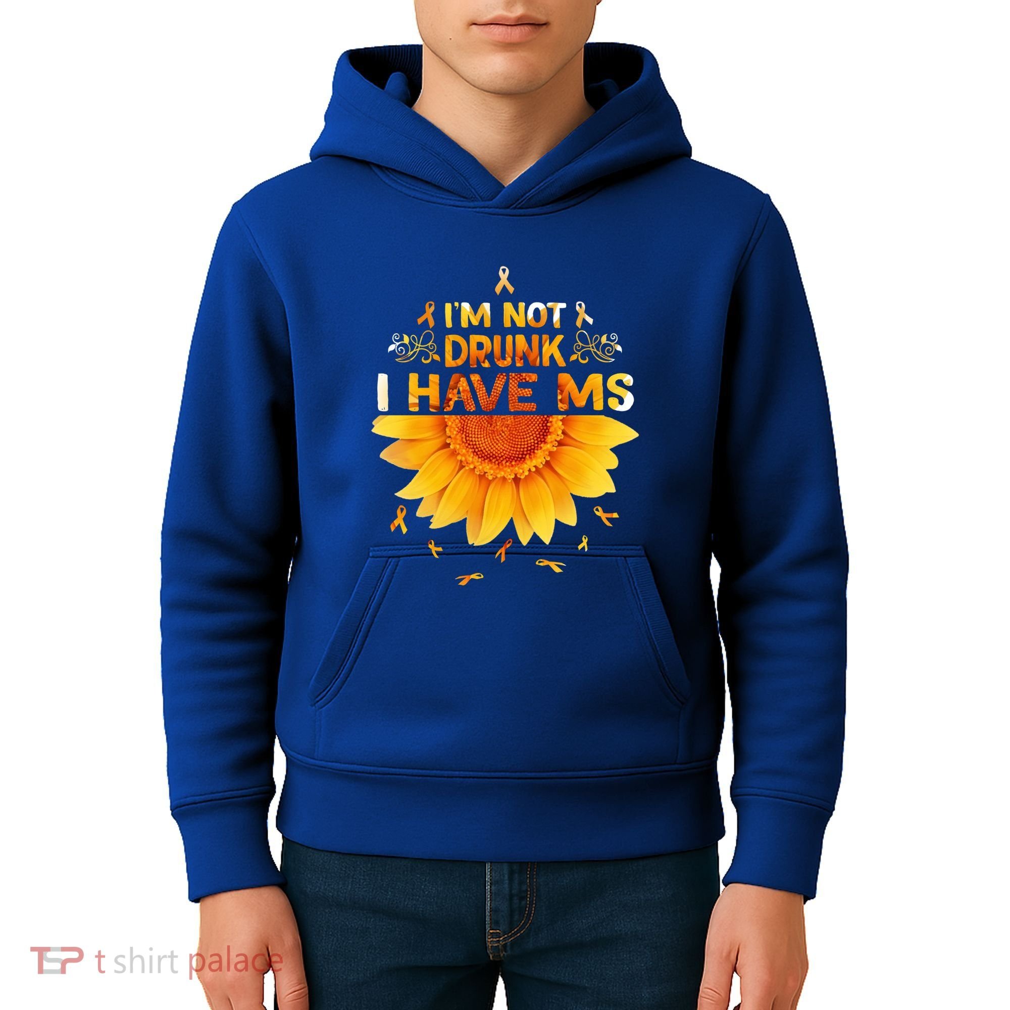 Multiple Sclerosis Sunflower I'm Not Drunk I Have Ms Gift Kids Hoodie
