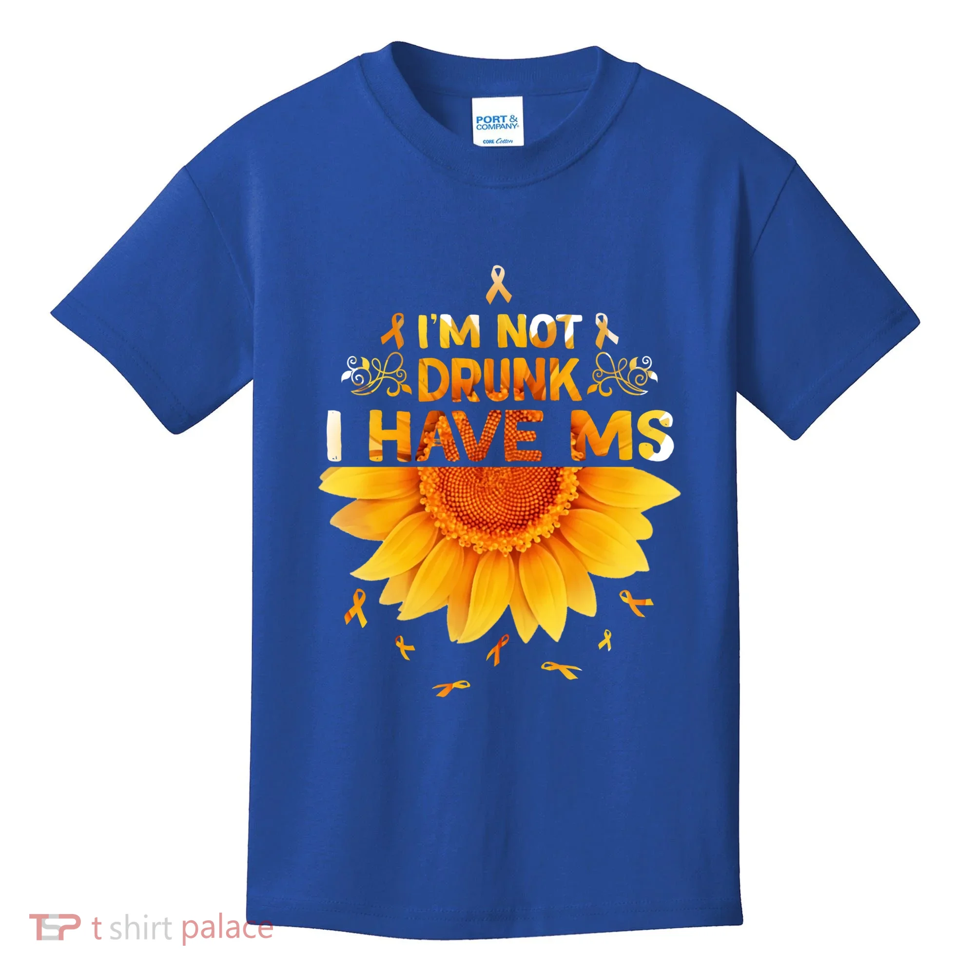 Multiple Sclerosis Sunflower I'm Not Drunk I Have Ms Gift Kids T-Shirt