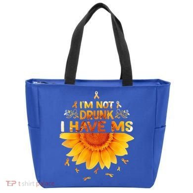 Multiple Sclerosis Sunflower I'm Not Drunk I Have Ms Gift Tote Bag
