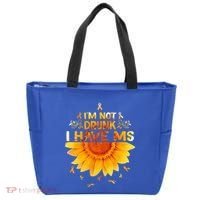 Multiple Sclerosis Sunflower I'm Not Drunk I Have Ms Gift Tote Bag thumb 0