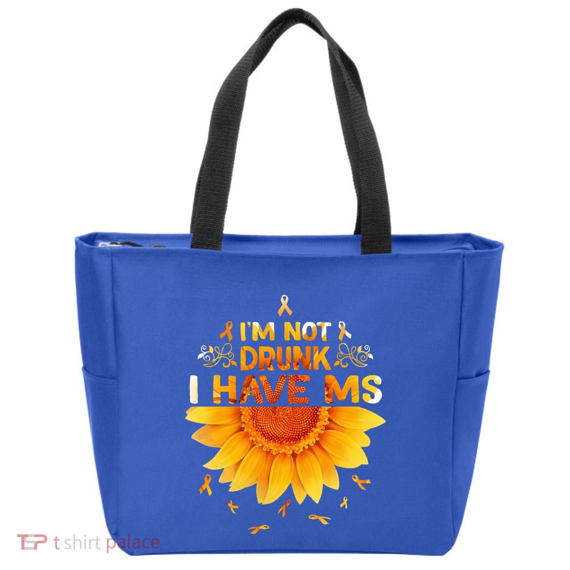 Multiple Sclerosis Sunflower I'm Not Drunk I Have Ms Gift Tote Bag