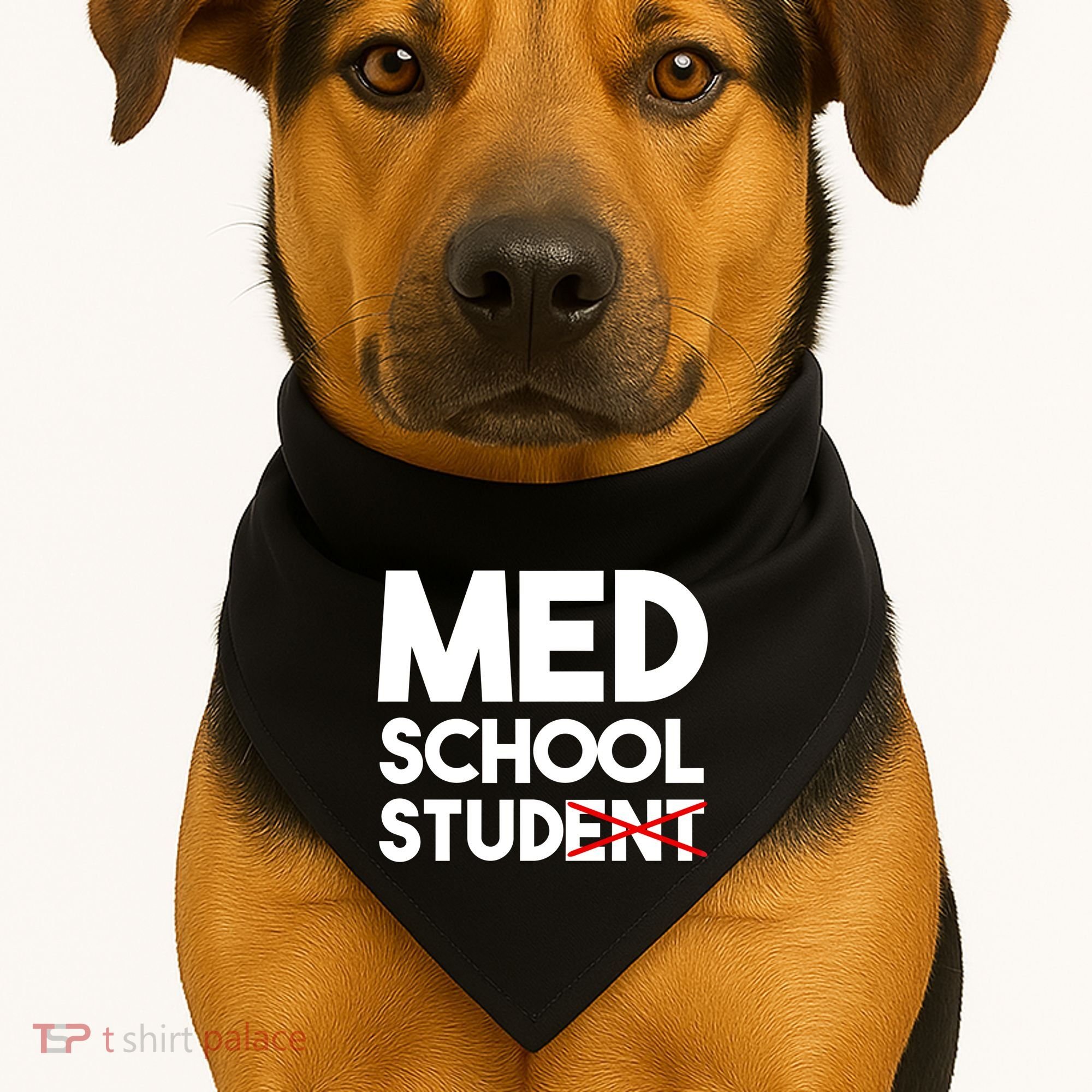 Med School Student Stud Funny Medical School Doctor Cute Gift USA-Made Doggie Bandana