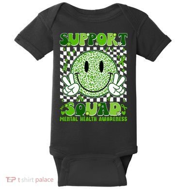 Motivation Support Squad Mental Health Awareness  Baby Bodysuit