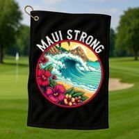 Maui Strong Support For Hawaii Fire Victims Hawaii Fires Lahaina Fires Golf Towel thumb 1