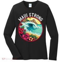 Maui Strong Support For Hawaii Fire Victims Hawaii Fires Lahaina Fires Women's Long Sleeve Shirt thumb 0