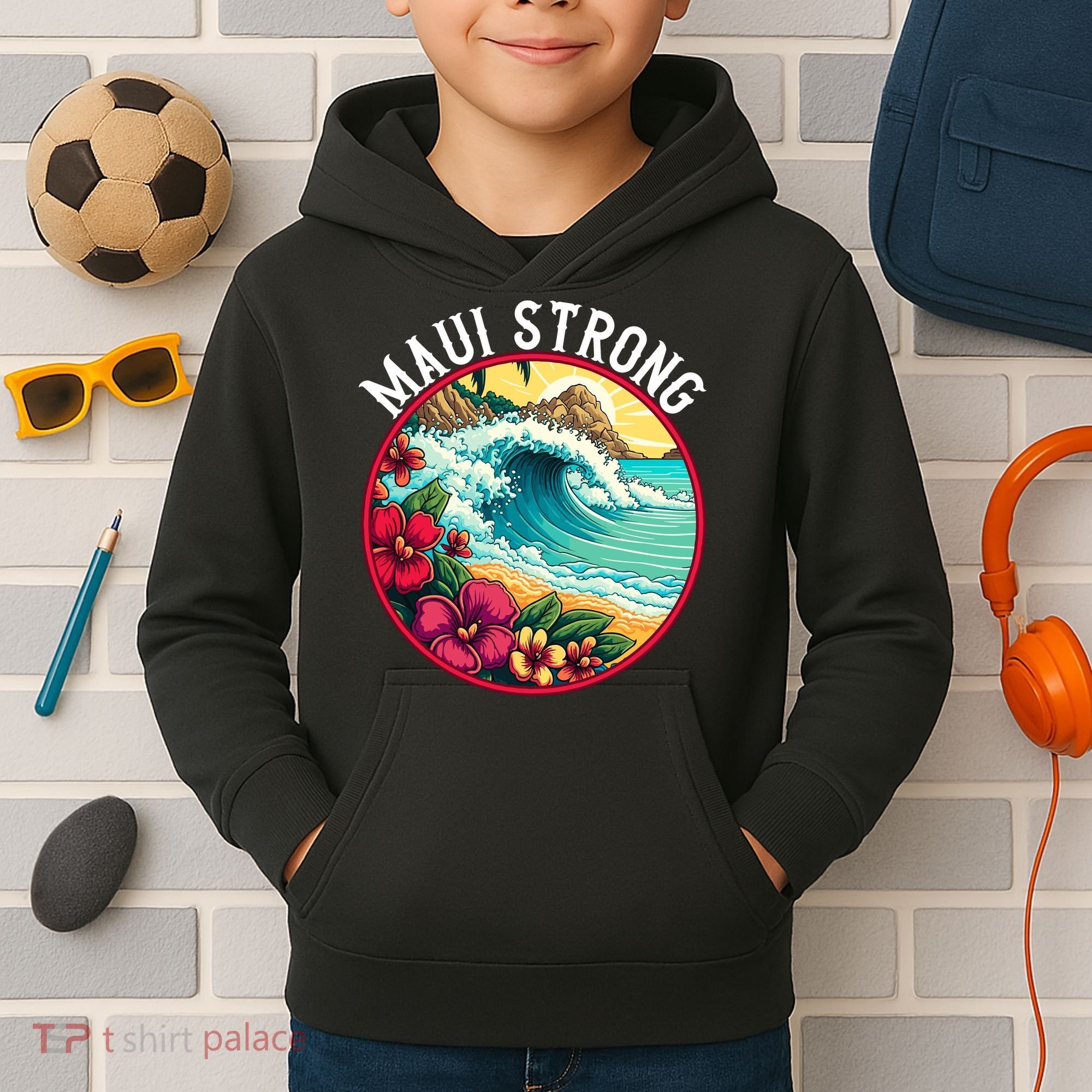 Maui Strong Support For Hawaii Fire Victims Hawaii Fires Lahaina Fires Kids Hoodie