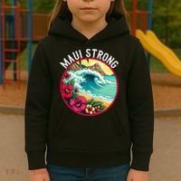 Maui Strong Support For Hawaii Fire Victims Hawaii Fires Lahaina Fires Kids Hoodie thumb 3