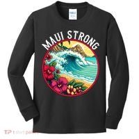 Maui Strong Support For Hawaii Fire Victims Hawaii Fires Lahaina Fires Kids Long Sleeve Shirt thumb 0
