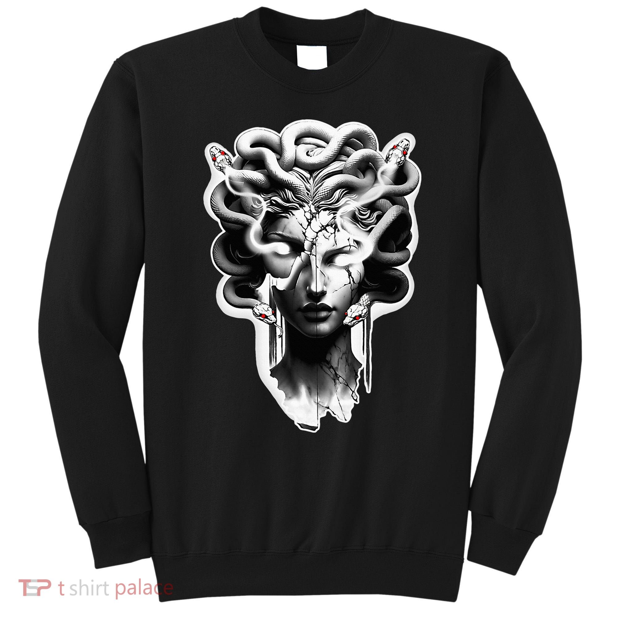 Medusa Statue Snakes Greek Mythology Sweatshirt