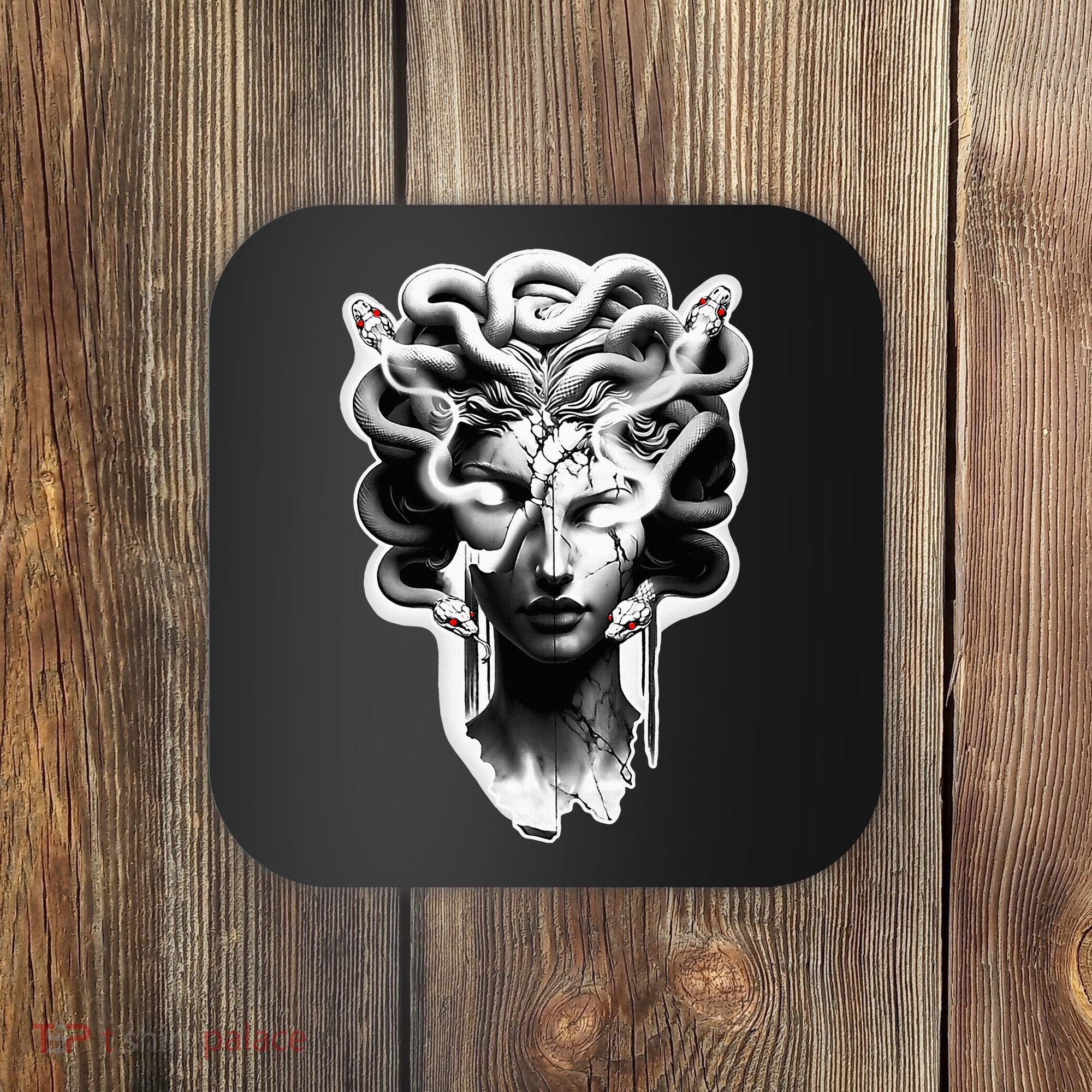Medusa Statue Snakes Greek Mythology Coaster