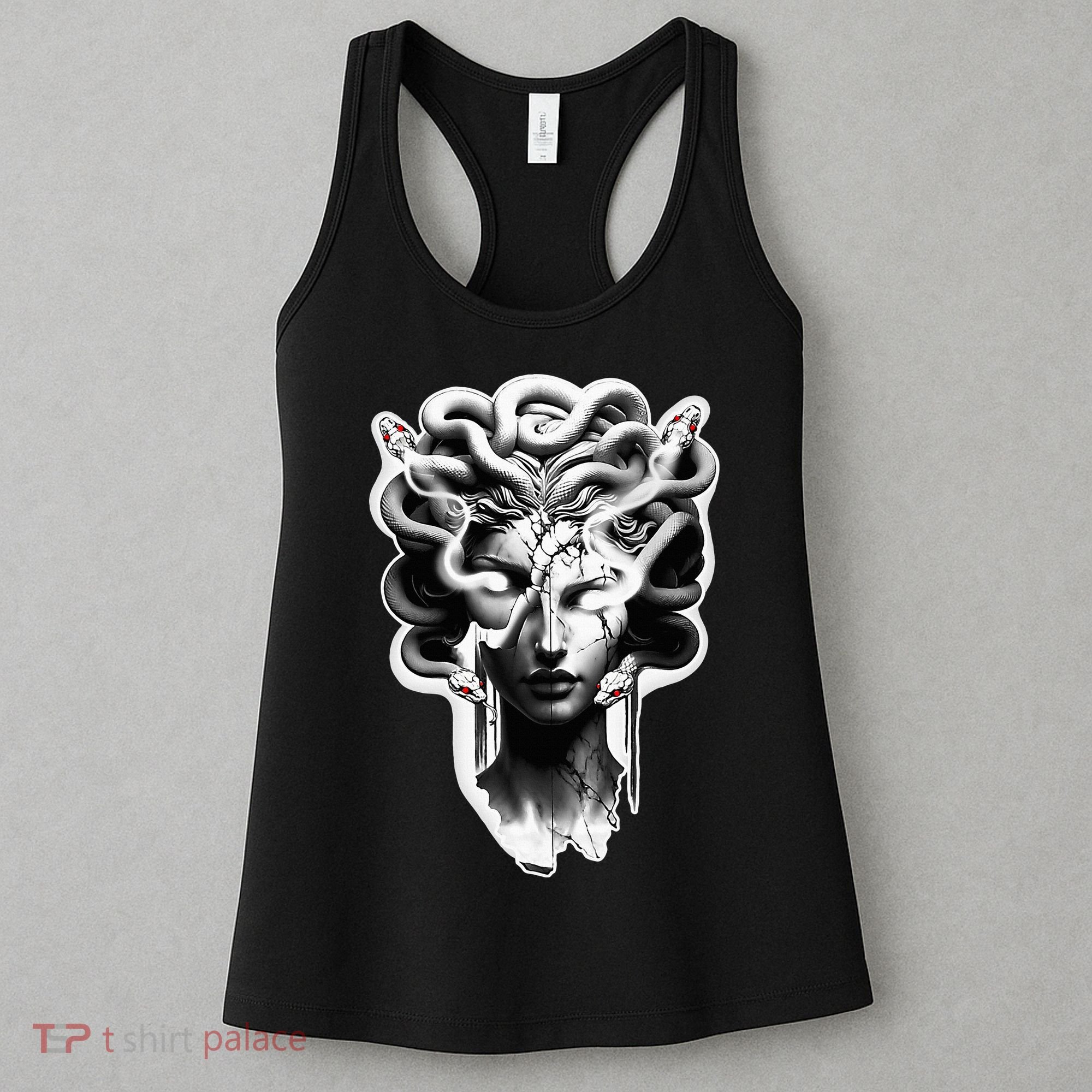 Medusa Statue Snakes Greek Mythology Women's Tank Top