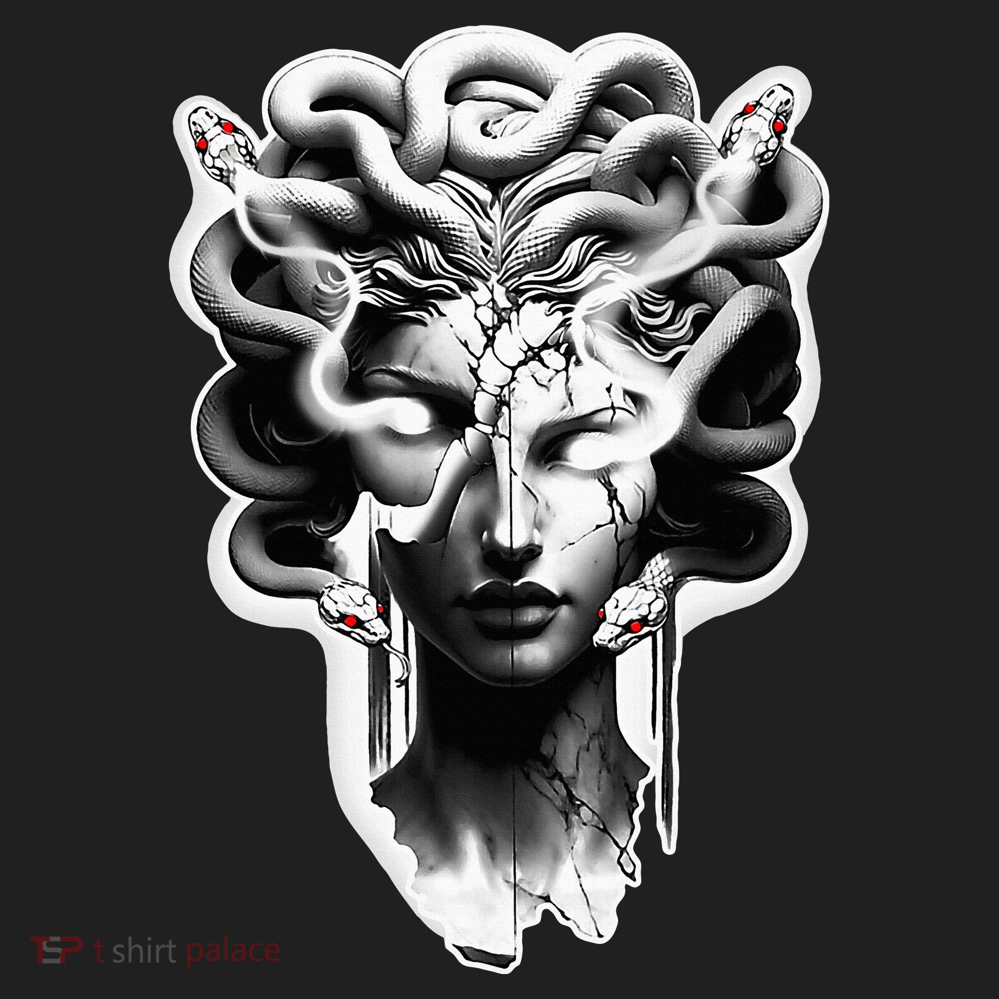 Medusa Statue Snakes Greek Mythology Hat