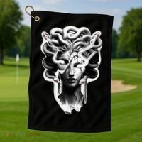 Medusa Statue Snakes Greek Mythology Golf Towel thumb 1