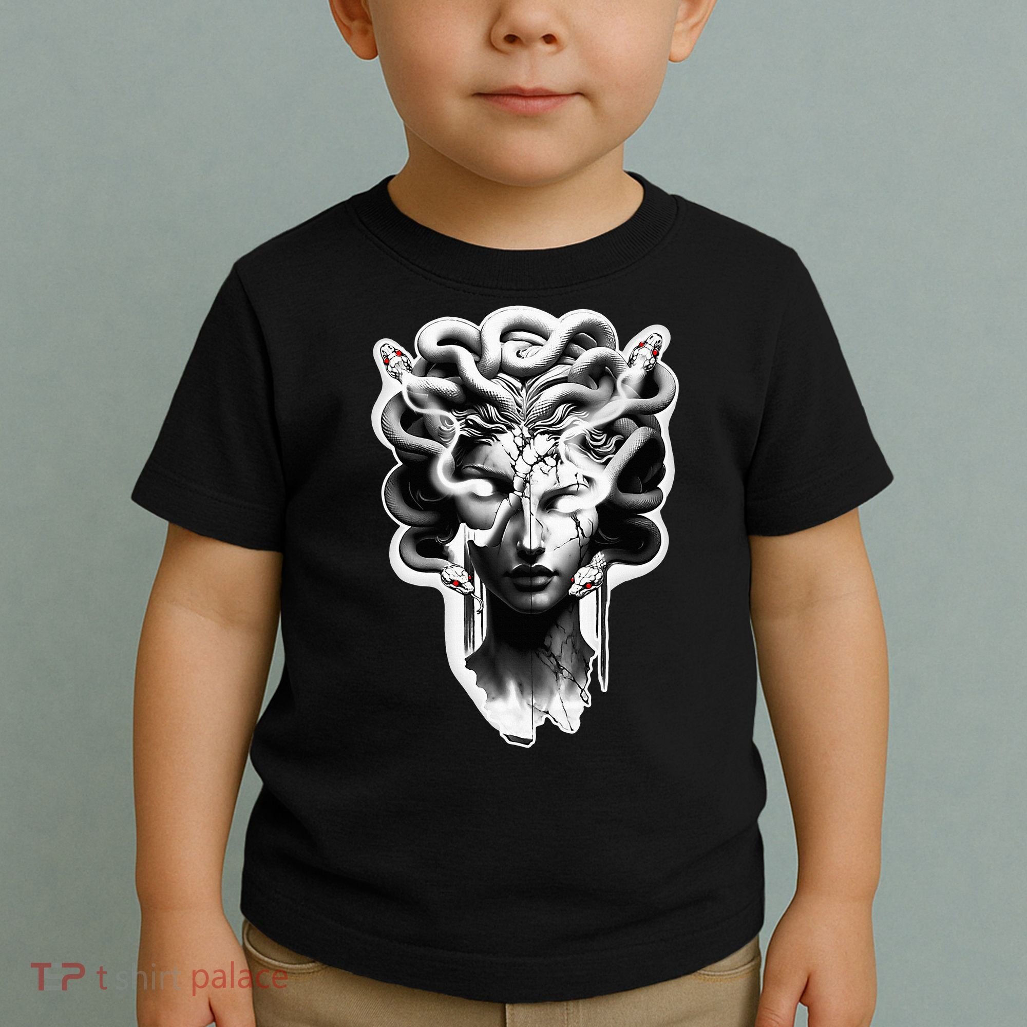 Medusa Statue Snakes Greek Mythology Toddler T-Shirt