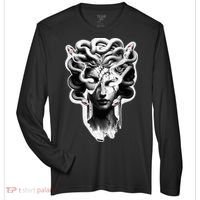 Medusa Statue Snakes Greek Mythology Zone Performance Long-Sleeve T-Shirt thumb 0