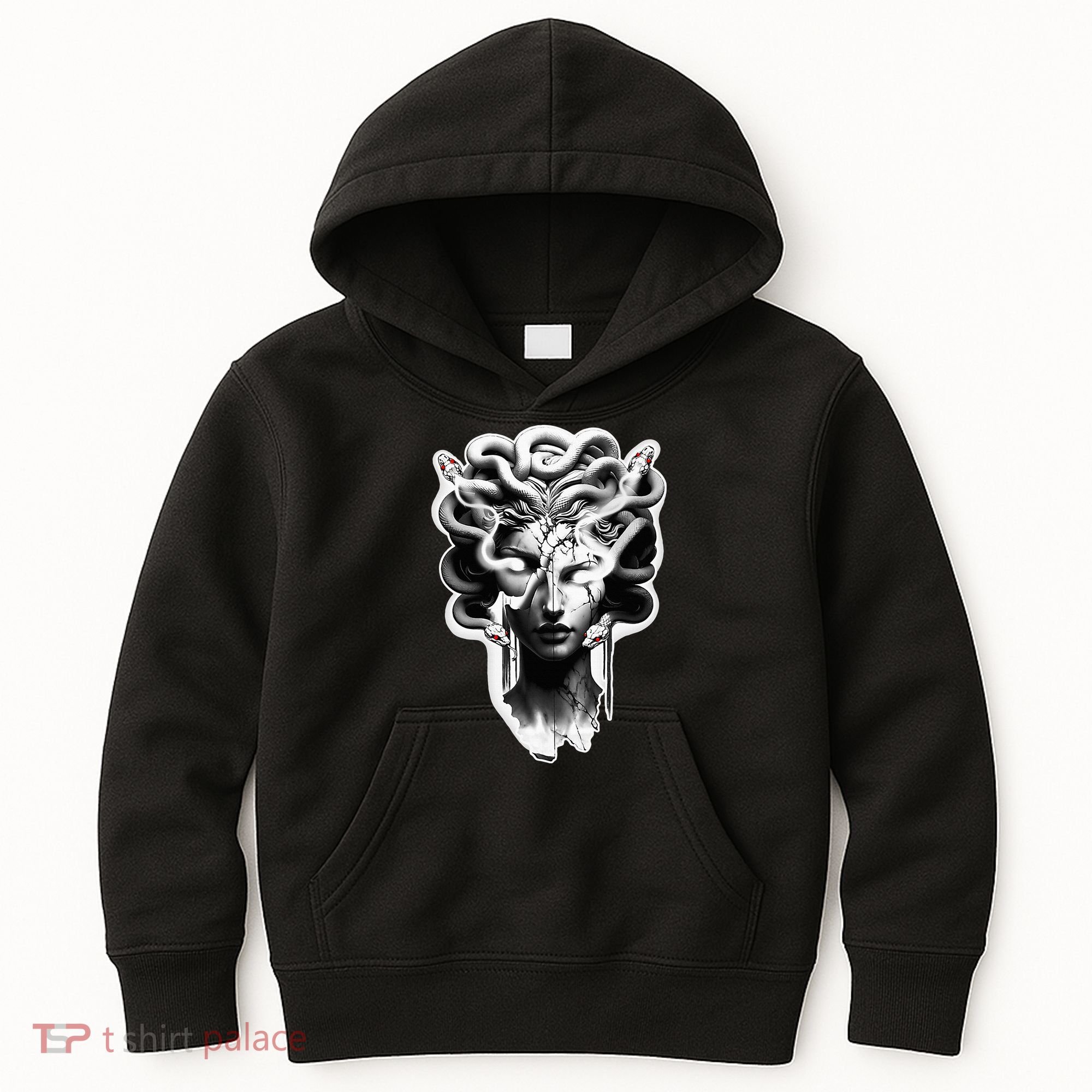 Medusa Statue Snakes Greek Mythology Kids Hoodie