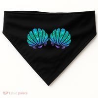 Mermaid Sea Shell Bra Costume USA-Made Doggie Bandana thumb 0