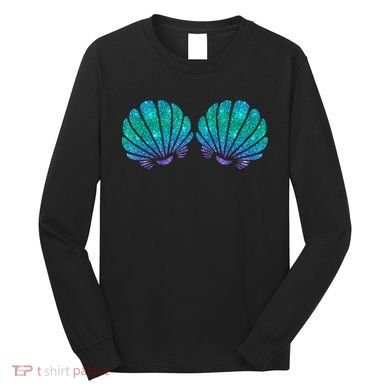 Mermaid Sea Shell Bra Costume Long Sleeve Shirt