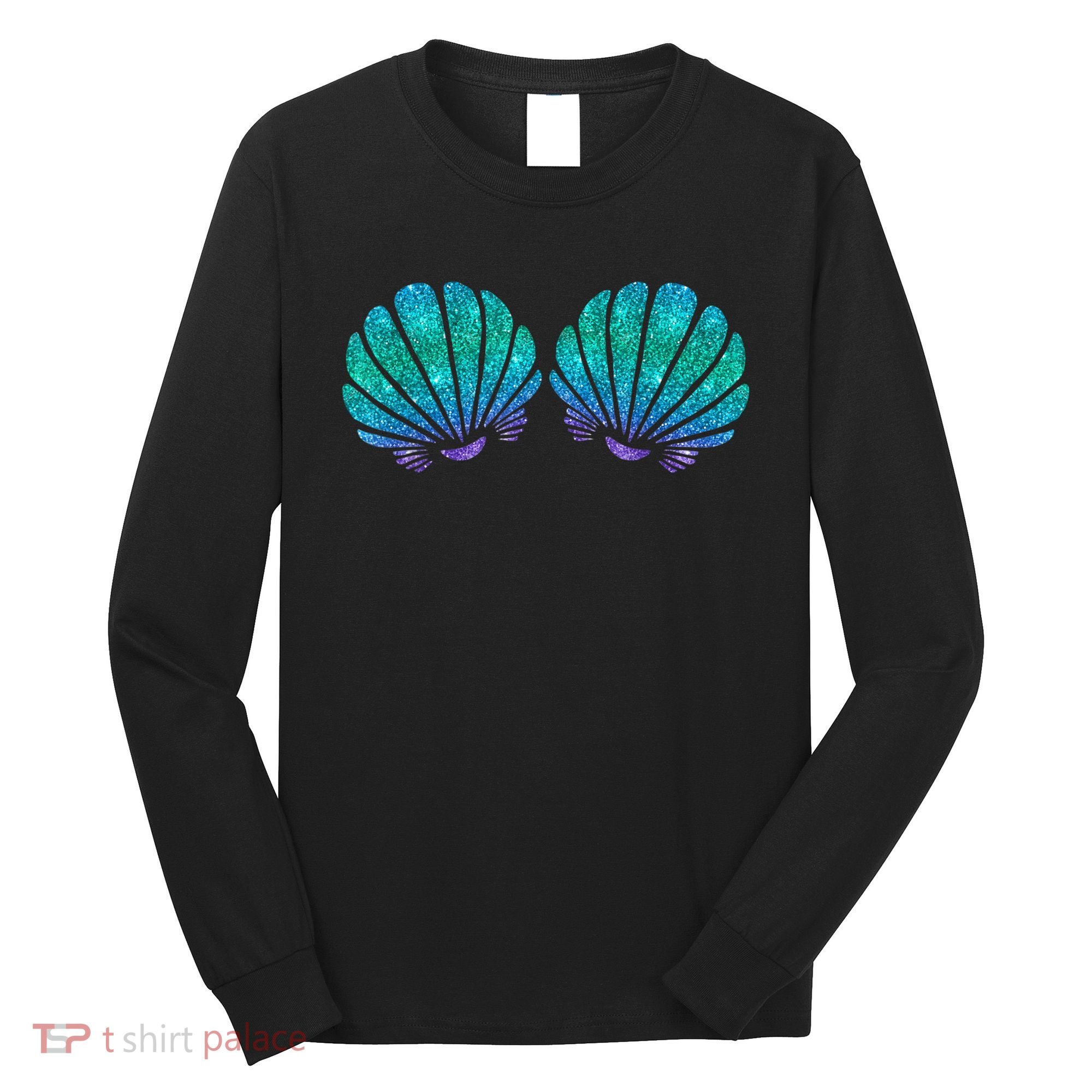 Mermaid Sea Shell Bra Costume Long Sleeve Shirt