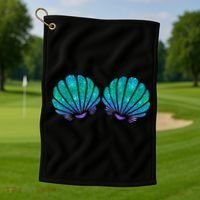 Mermaid Sea Shell Bra Costume Golf Towel thumb 1