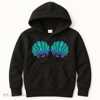 Mermaid Sea Shell Bra Costume Kids Hoodie thumb 0