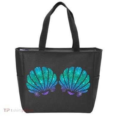 Mermaid Sea Shell Bra Costume Tote Bag