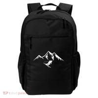 Mountains Skier Skiing Ski Cool Dad Minimalist Cool Gift Backpack thumb 0