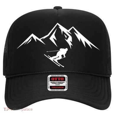 Mountains Skier Skiing Ski Cool Dad Minimalist Cool Gift Hat
