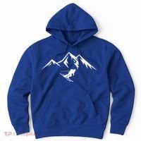 Mountains Skier Skiing Ski Cool Dad Minimalist Cool Gift Hoodie thumb 0