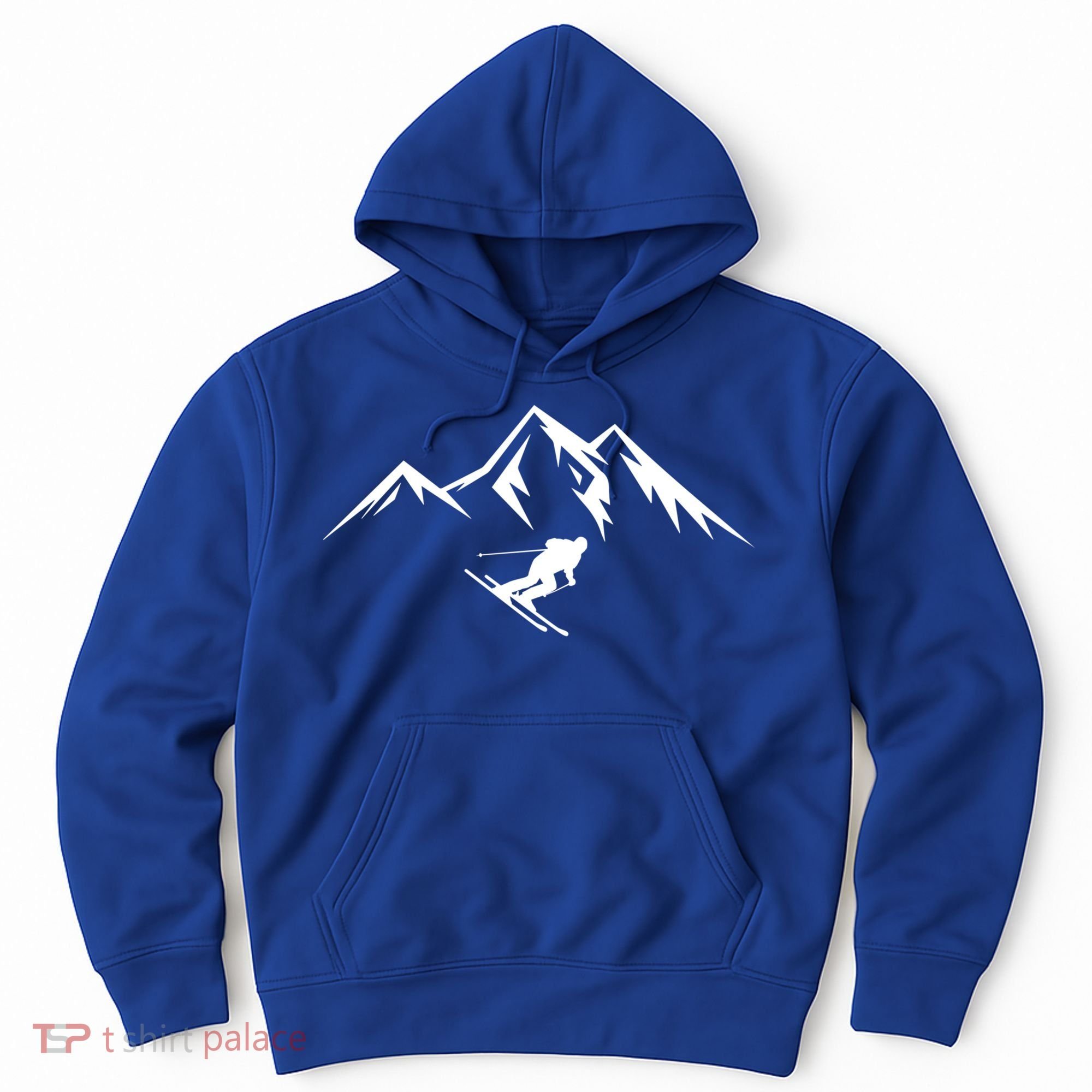 Mountains Skier Skiing Ski Cool Dad Minimalist Cool Gift Hoodie
