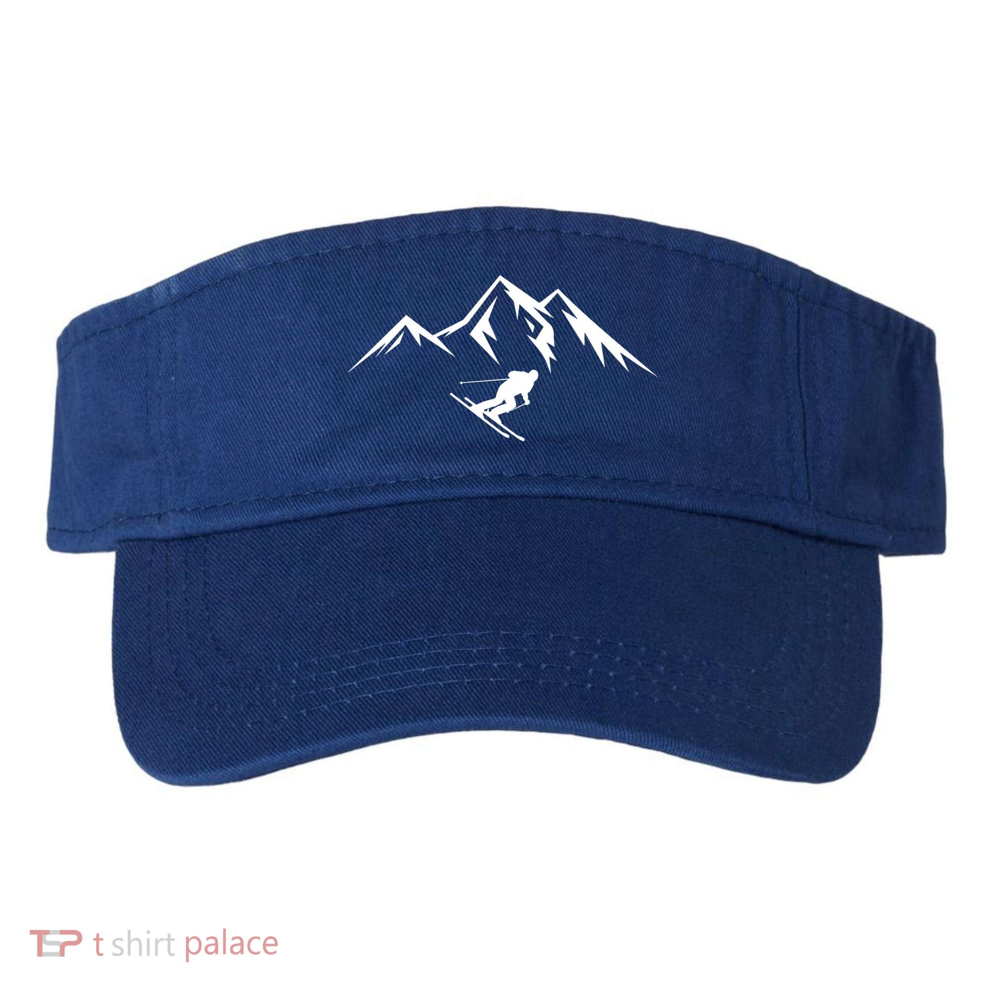 Mountains Skier Skiing Ski Cool Dad Minimalist Cool Gift Visor