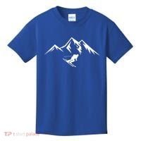 Mountains Skier Skiing Ski Cool Dad Minimalist Cool Gift Kids T-Shirt thumb 0