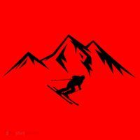Mountains Skier Skiing Ski Cool Dad Minimalist Cool Gift Santa Hat thumb 1