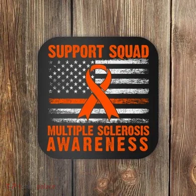 Ms Support Squad Multiple Sclerosis Awareness Coaster