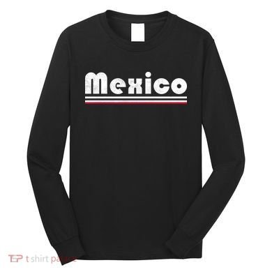 Mexico Soccer Stripe Jersey Logo Fan Long Sleeve Shirt