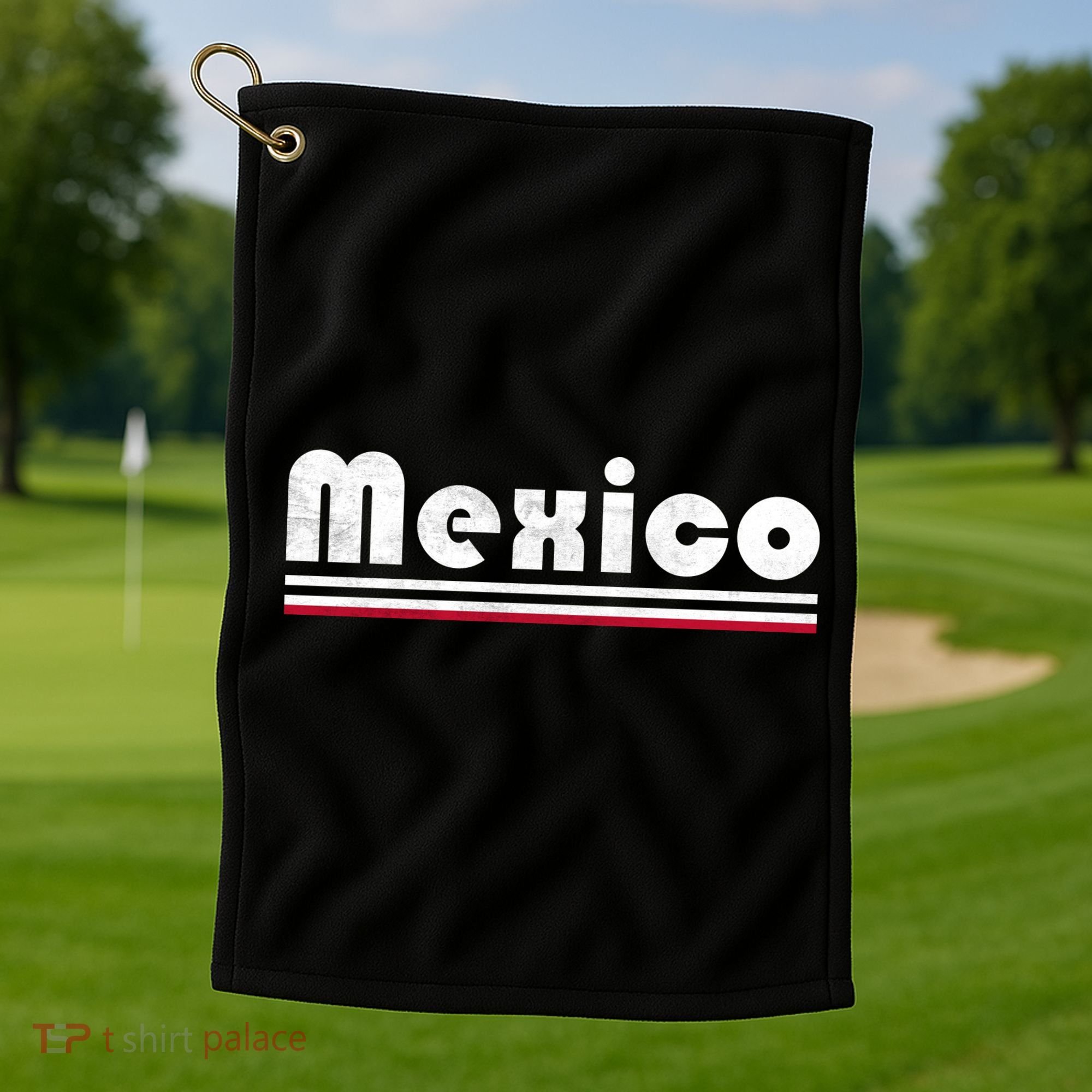 Mexico Soccer Stripe Jersey Logo Fan Golf Towel
