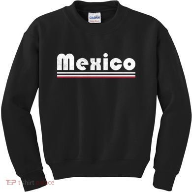 Mexico Soccer Stripe Jersey Logo Fan Kids Sweatshirt