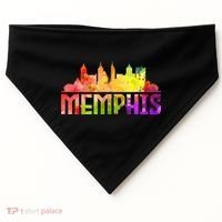 Memphis Skyline Tennessee Souvenir Gift USA-Made Doggie Bandana thumb 0