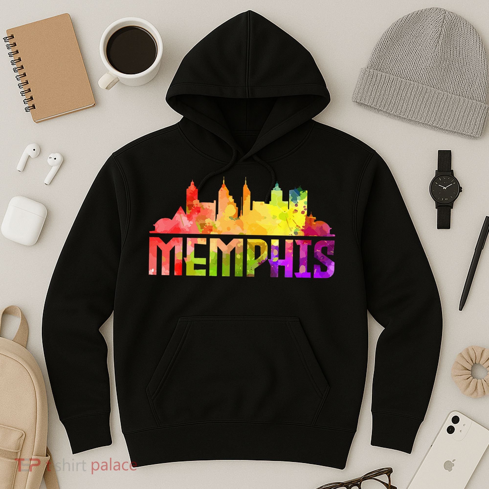 Memphis Skyline Tennessee Souvenir Gift Hoodie