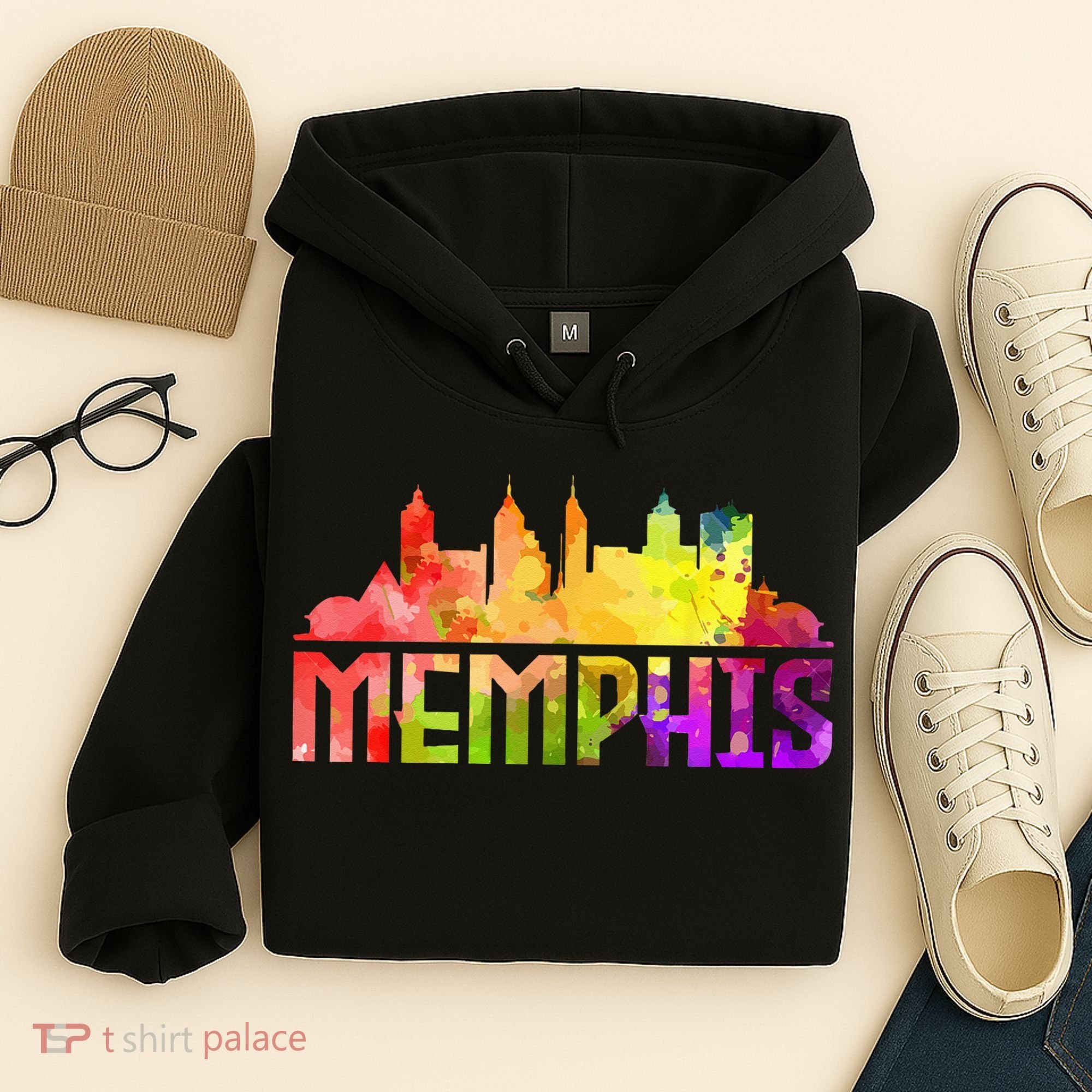 Memphis Skyline Tennessee Souvenir Gift Hoodie