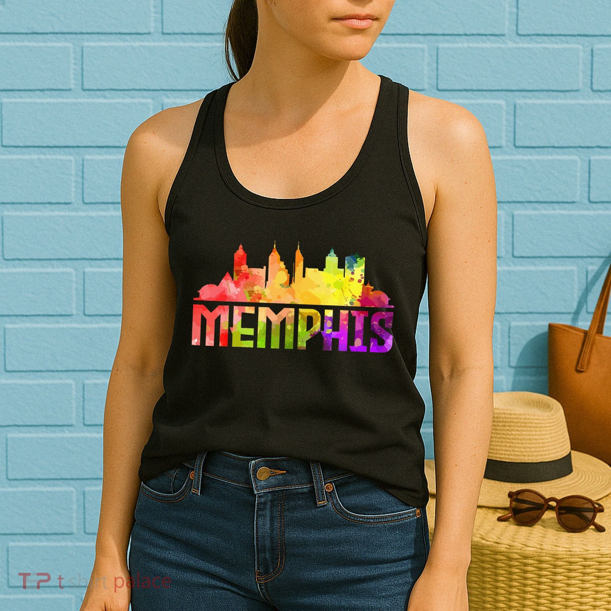 Memphis Skyline Tennessee Souvenir Gift Women's Tank Top