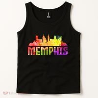 Memphis Skyline Tennessee Souvenir Gift Tank Top thumb 2